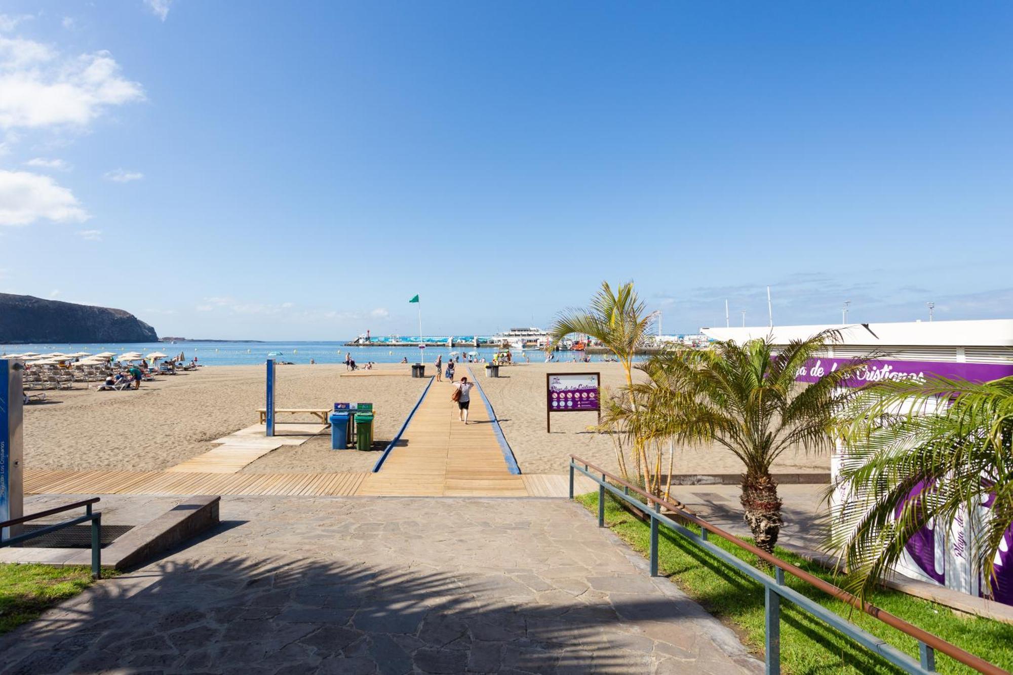 Classbnb - Seafront Studio With Beach View In The Center Of Los Cristianos Los Cristianos  Exteriör bild